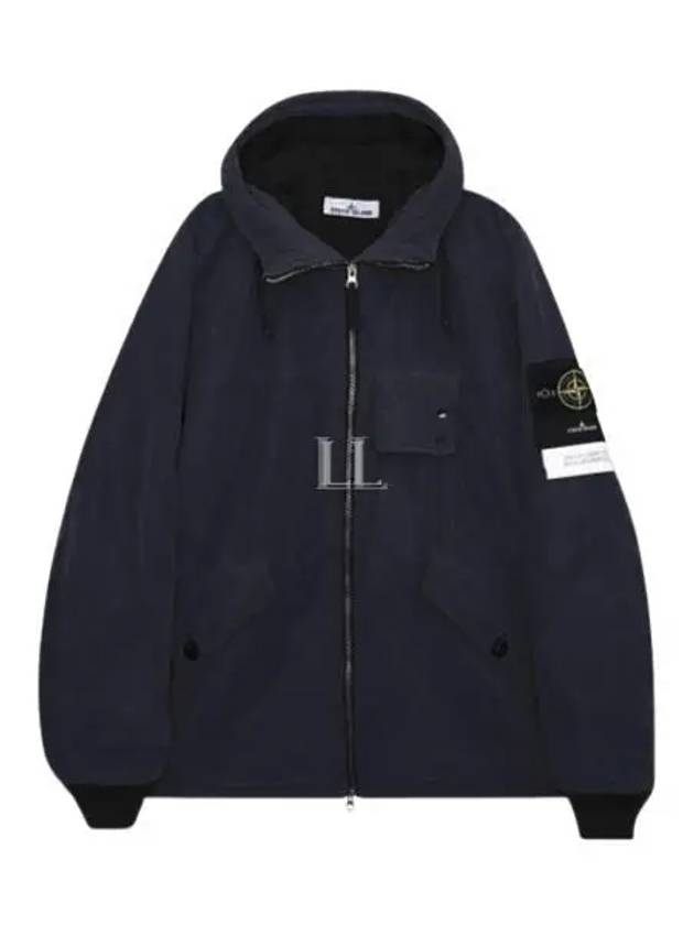 David Canvas Hooded Jacket Navy - STONE ISLAND - BALAAN 2