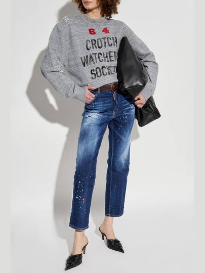 Dsquared2 Printed Sweatshirt, Women's, Grey - DSQUARED2 - BALAAN 2