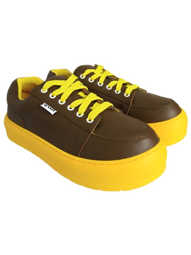CSHOXSNK001 LTH008 7203 Dreamy Leather Sneakers Brown Yellow - SUNNEI - BALAAN 2