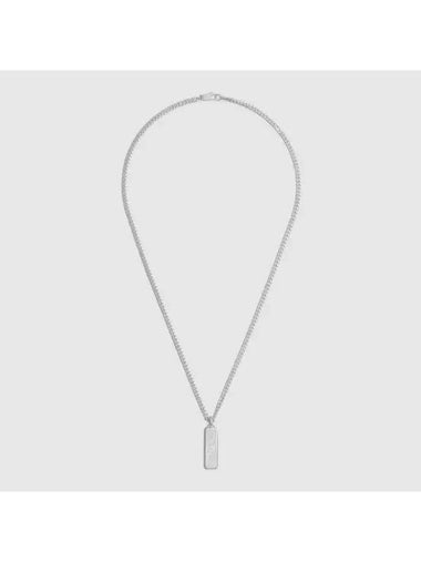 Diagonal Interlocking G Necklace Silver - GUCCI - BALAAN 1