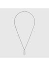 Diagonal Interlocking G Necklace Silver - GUCCI - BALAAN 1