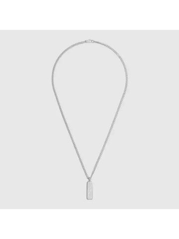 Diagonal Interlocking G Necklace Silver - GUCCI - BALAAN 1