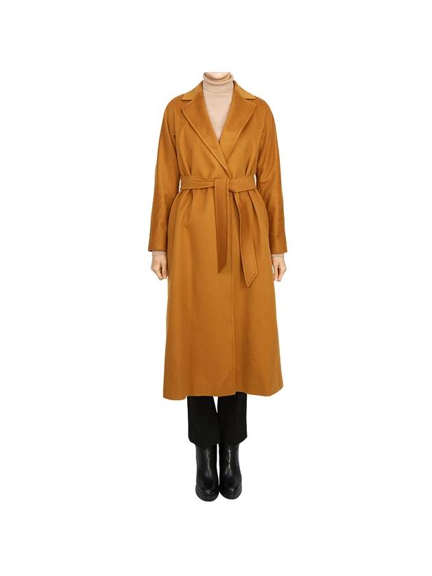 Prater Belted Virgin Wool Single Coat Orange - MAX MARA - BALAAN 2