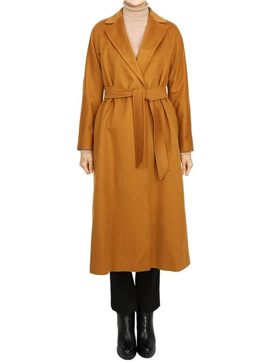 Prater Belted Virgin Wool Single Coat Orange - MAX MARA - BALAAN 2