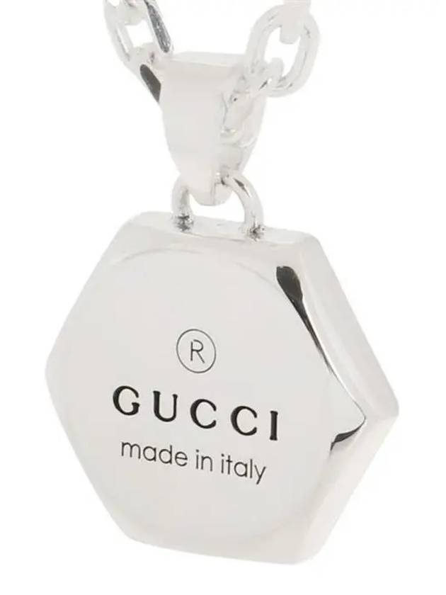 Logo Pendant Necklace Silver - GUCCI - BALAAN 3