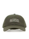 Embroid Logo Ball Cap Green - GANNI - BALAAN 2