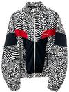 zebra jersey zip-up track jacket black red - CELINE - BALAAN 2