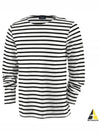 Minquiers Modern Stripe Long Sleeve T-Shirt Neige Noir - SAINT JAMES - BALAAN 2