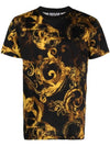 Short Sleeve T Shirt 76GAH6S0 JS287 G89 Black Gold - VERSACE - BALAAN 1