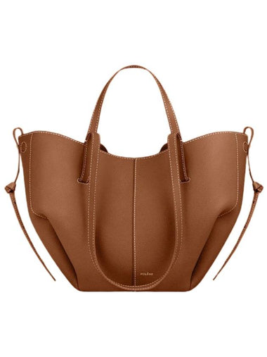 Cymie Mini Leather Shoulder Bag Camel - POLENE - BALAAN 1