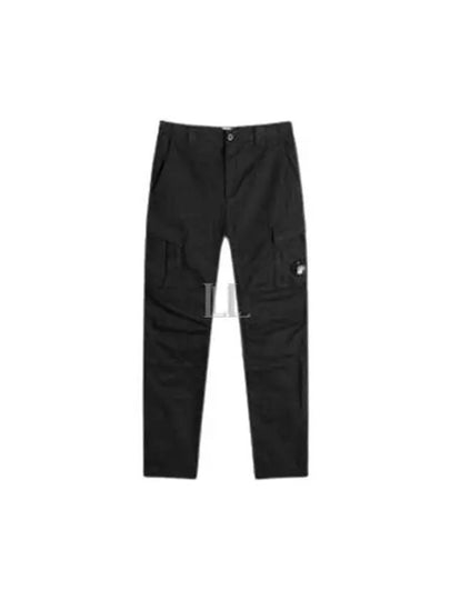 Stretch Sateen Ergonomic Lens Double Cargo Straight Pants Black - CP COMPANY - BALAAN 2