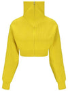 Women's High Neck Crop Cardigan Yellow - ISABEL MARANT - BALAAN 2