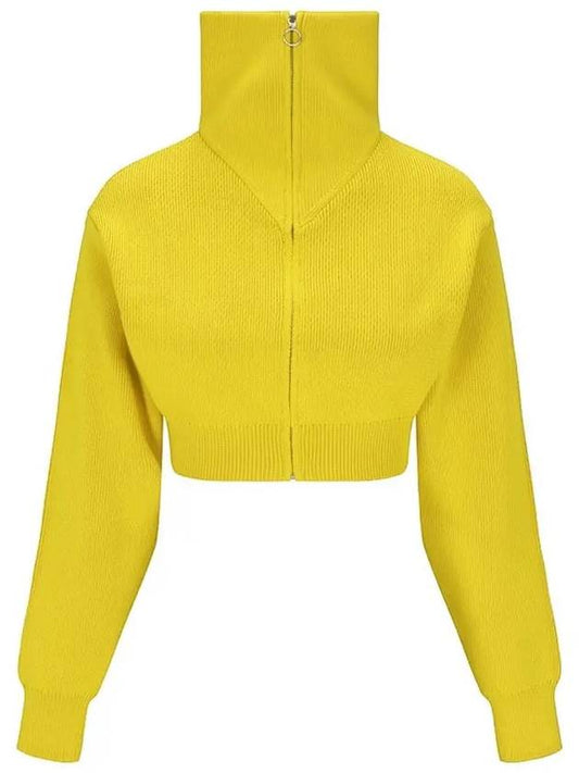 Women's High Neck Crop Cardigan Yellow - ISABEL MARANT - BALAAN 2