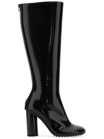 Women's Atomic Leather Knee High Long Boots Black - BOTTEGA VENETA - BALAAN 2