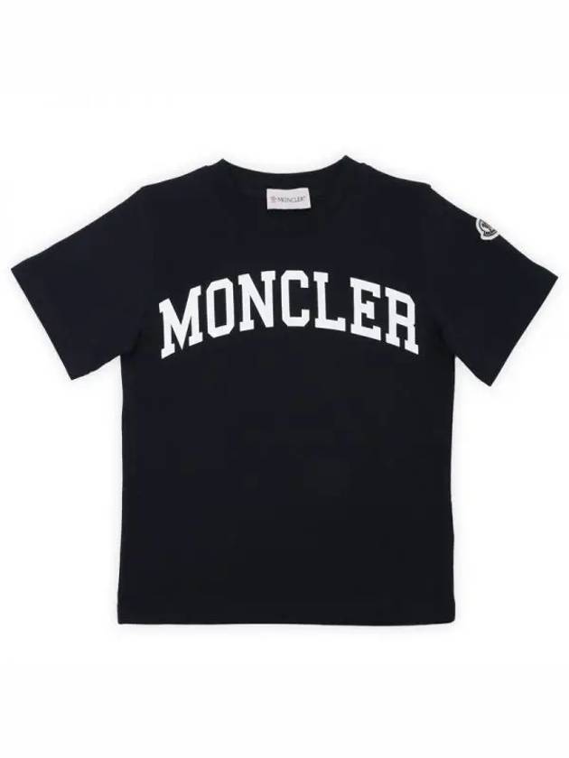 Kids Logo Patch Big Lettering Short Sleeve Navy 8C00002 83907 778 12 14A 270052 1064315 - MONCLER - BALAAN 1