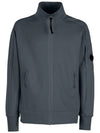 Lens Wappen Diagonal Fleece Zip-Up Jacket Charcoal - CP COMPANY - BALAAN 2