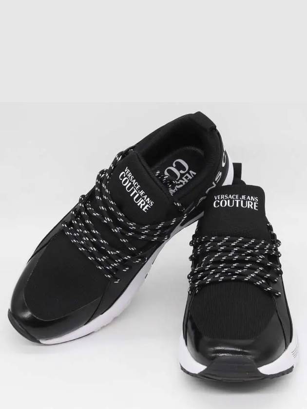 Dynamic Logo Low Top Sneakers Black - VERSACE - BALAAN 6