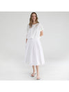 Banded pleated skirt white - STAY WITH ME - BALAAN 3