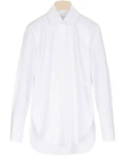 Embroidery Logo Detail Cotton Blouse White - PATOU - BALAAN 2