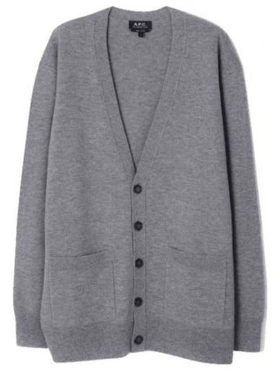 Men's Theo Wool Cardigan Grey - A.P.C. - BALAAN 2