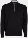 Golf PLAITED MERINO WOOL QUARTER ZIP SWEATER G4MF23S200 ONYX Men's Merino Wool Quarter Zip Sweater - G/FORE - BALAAN 2