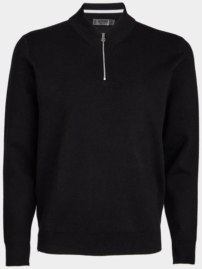 Golf PLAITED MERINO WOOL QUARTER ZIP SWEATER G4MF23S200 ONYX Men's Merino Wool Quarter Zip Sweater - G/FORE - BALAAN 2