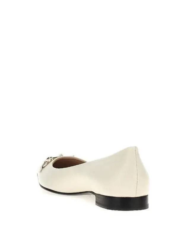 Women's Horsebit Leather Ballerina White - GUCCI - BALAAN 4