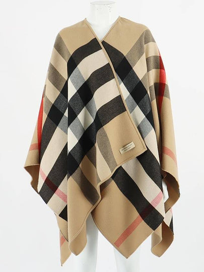 Checked reversible wool cape poncho - BURBERRY - BALAAN 2