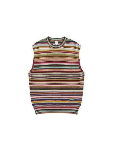 Square Patch Stripe Tank Top Multi 270046 - PAUL SMITH - BALAAN 1