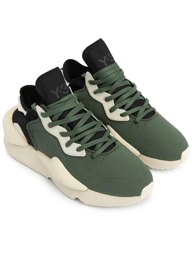 Kaiwa Logo Low Top Sneakers Shadow Green - Y-3 - BALAAN 3