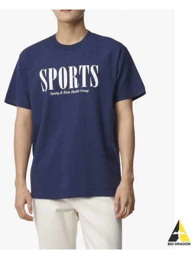 Common Sports Short Sleeve T-Shirt Navy - SPORTY & RICH - BALAAN 2