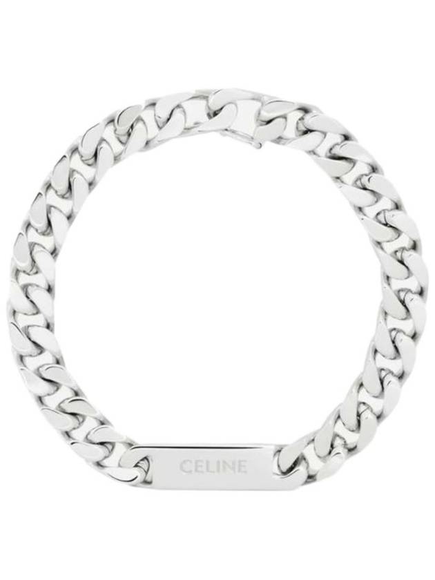 Gourmette Rhodium Finish Bracelet Silver - CELINE - BALAAN 3