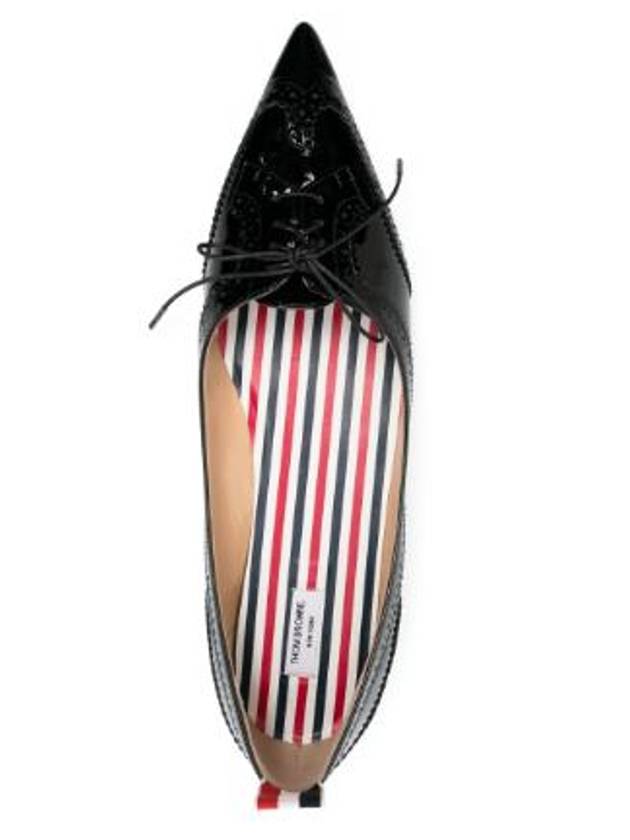 Patent Pointed Toe Wingtip Ballerina Black - THOM BROWNE - BALAAN 6