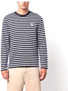 Fox Head Patch Regular Marin Long Sleeve T Shirt Navy Stripes - MAISON KITSUNE - BALAAN 7