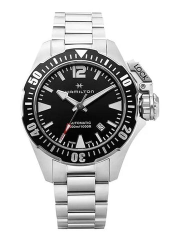 Khaki Navy Frogman Automatic Metal Watch Black - HAMILTON - BALAAN 1