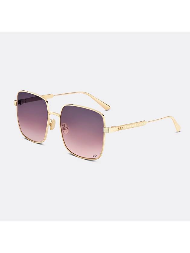 Cannage S1U Square Sunglasses Gold - DIOR - BALAAN 2