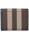 Check Print Leather Half Wallet Brown - BURBERRY - BALAAN 3