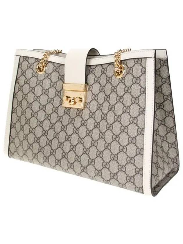 GG Padlock Supreme Medium Shoulder Bag White - GUCCI - BALAAN 3