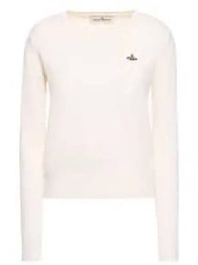 ORB Embroid Logo Knit Top Cream - VIVIENNE WESTWOOD - BALAAN 2