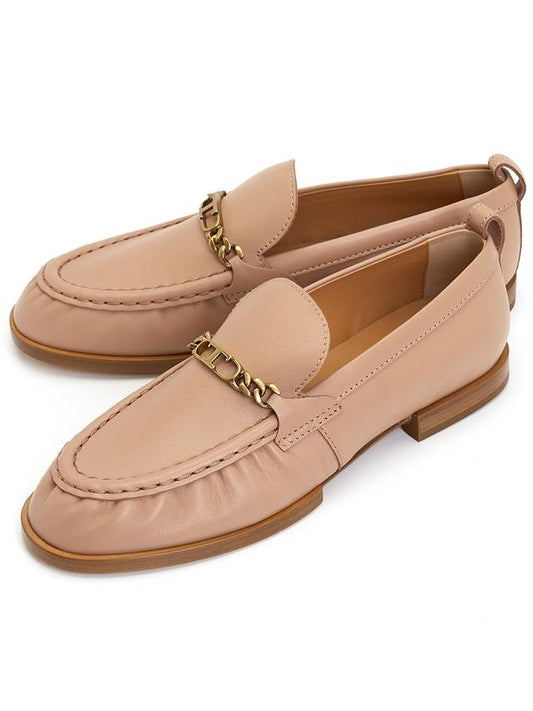 T Chain Loafers Beige - TOD'S - BALAAN.