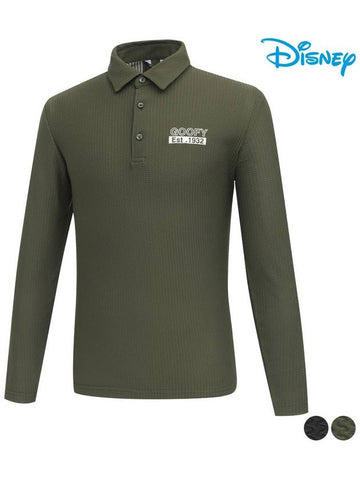 Disney Backline Logo Embossed Long Sleeve Collar T-Shirt DO1MTS006 - DISNEY GOLF - BALAAN 1