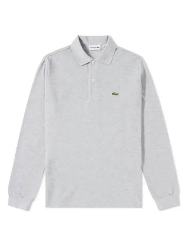 Classic Fit Long Sleeve Polo Shirt Grey - LACOSTE - BALAAN 1