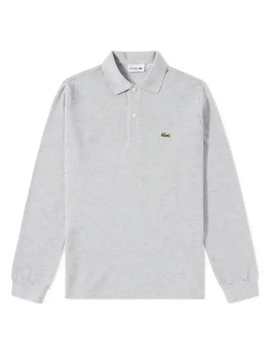 Classic Fit Long Sleeve Polo Shirt Grey - LACOSTE - BALAAN 1