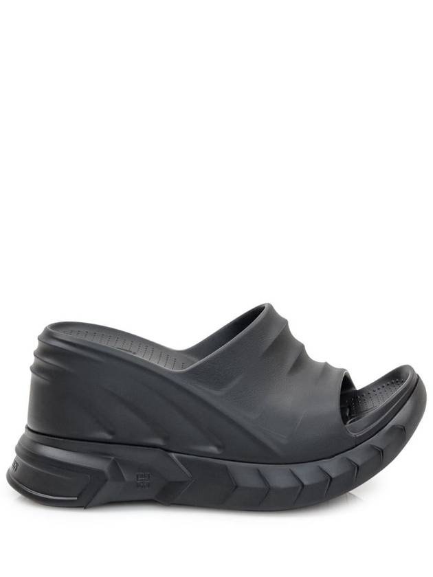 Women's Marshmallow Rubber Sandals Slippers Black - GIVENCHY - BALAAN 2