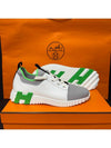 Men's Depart Sneakers Knit Calfskin White H Gray - HERMES - BALAAN 4