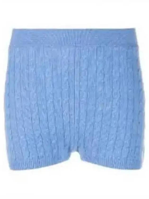 Savings W Mini Cable Wool Cashmere Shorts Blue - POLO RALPH LAUREN - BALAAN 1