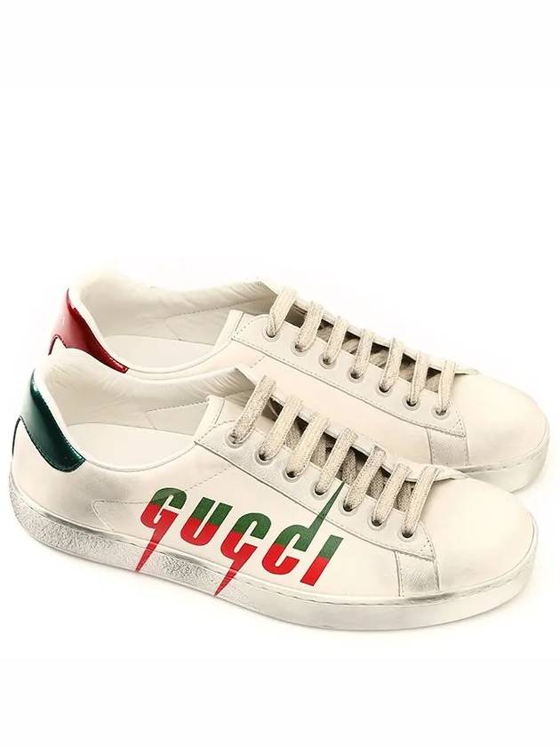 Ace Blade Low-Top Sneakers White - GUCCI - BALAAN 6