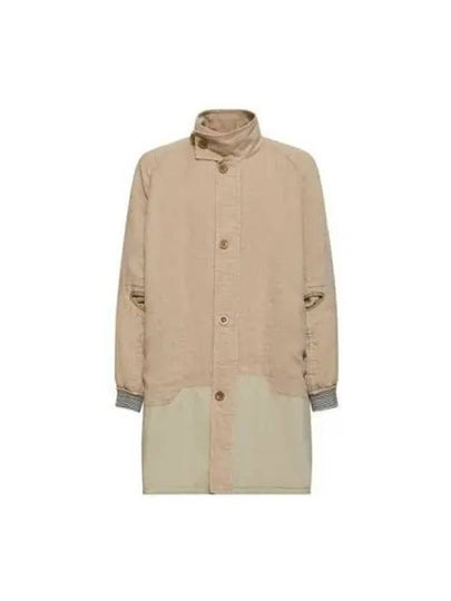 Reversible Linen Long Jacket Beige - MAISON MARGIELA - BALAAN 2