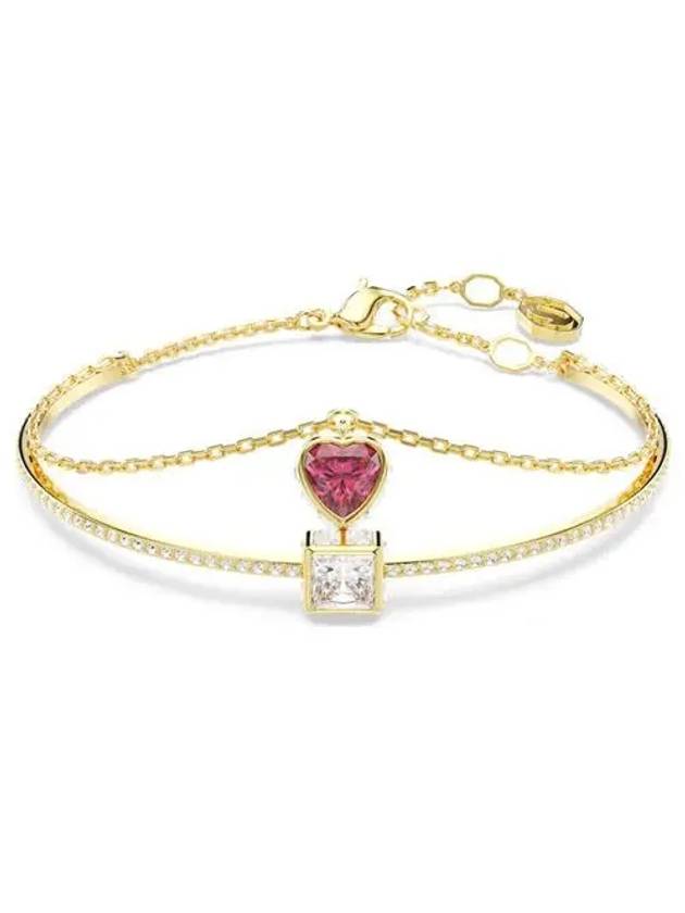 Chroma Heart Red Crystal Bracelet Gold - SWAROVSKI - BALAAN 3