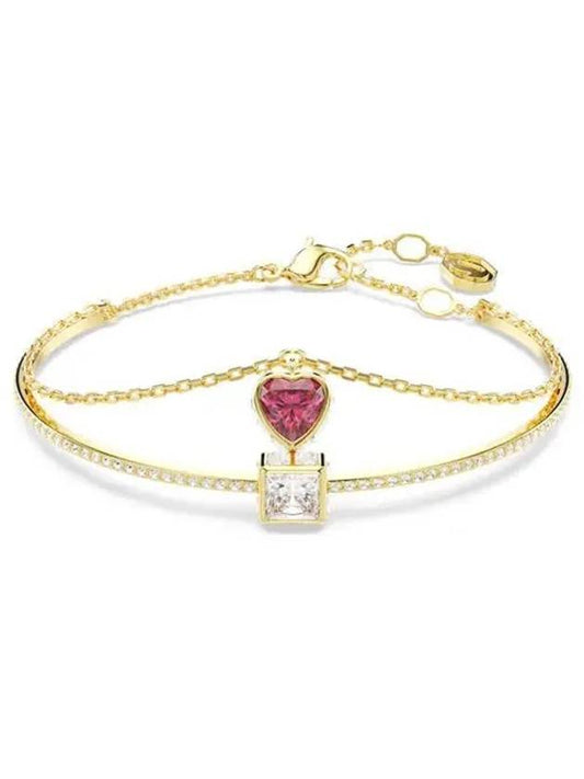 Chroma Heart Red Crystal Bracelet Gold - SWAROVSKI - BALAAN 2